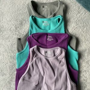 four tank cropped tanks, perfect to workout in